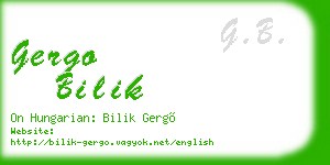 gergo bilik business card