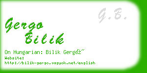 gergo bilik business card